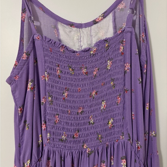 Girl’s Purple Floral Maxi Dress - Picture 4 of 8